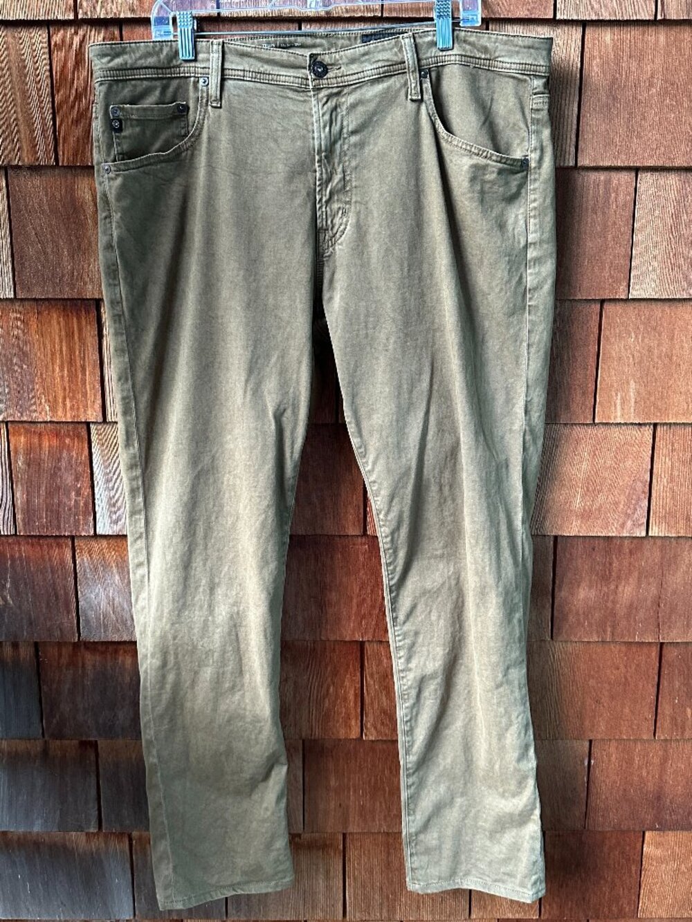 EUC AG Tellis Sueded Cotton Jean in Wild Mushroom - Men's 38X34